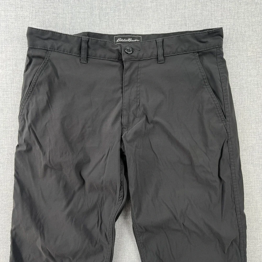 Eddie Bauer Travex Horizon Guide Chino Pants Mens 34x34 (fits 34x32) Dark Gray